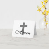hübscher AMEN mit CROSS | Karte (Gelbe Blume)