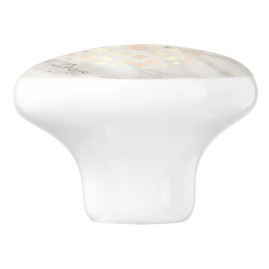 Hübscher Ananas-Ananasmarmor aus Kupfer-Rose Keramikknauf (Seitenansicht)