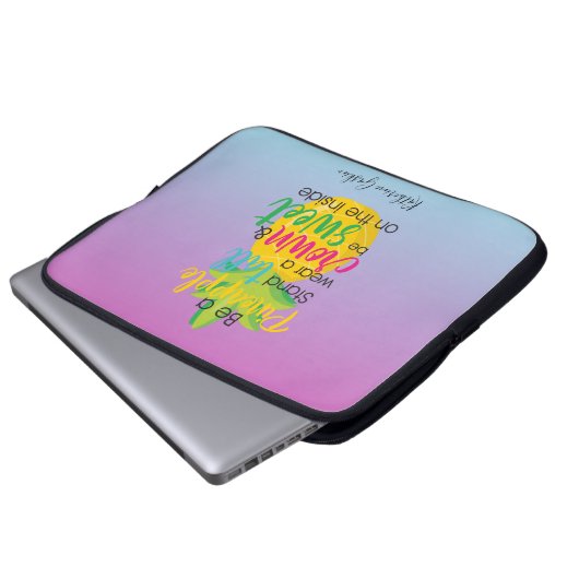 Hübscher Ananas-Arm Laptopschutzhülle (Vorne Knopf)