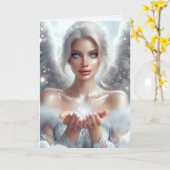 Hübscher Angel | Gott wacht über dich Karte (Gelbe Blume)