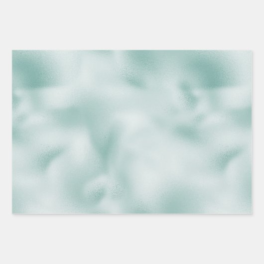 Hübscher Aqua Mint Glitzy Glitzer Geschenkpapier Set (Vorderseite 2)