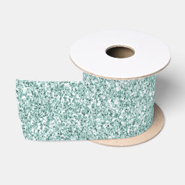 Hübscher Aqua Mint Glitzy Glitzer        Satinband
