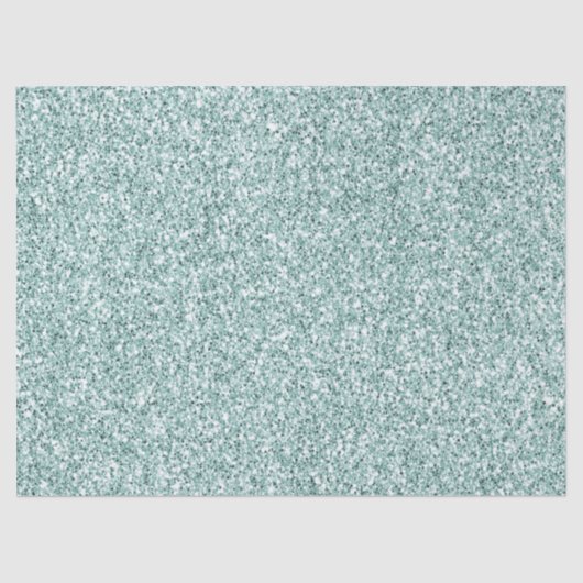 Hübscher Aqua Mint Glitzy Glitzer Seidenpapier (Vorderseite)