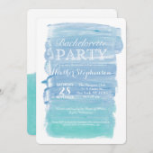 Hübscher aquamariner einladung (Vorne/Hinten)