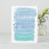 Hübscher aquamariner einladung (Stehend Vorderseite)