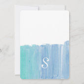 Hübscher aquamariner einladung (Rückseite)