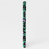 Hübscher Aquamariner Leopard-Mustermuster Hintergr iPhone Hülle (Rechte Seite)