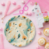 Hübscher Aquamariner Orangencreme Pappteller (Party)