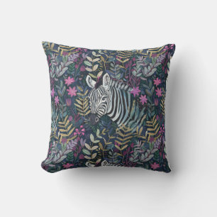 Hübscher aquamariner rosa Zebra Kopfkissen Kissen
