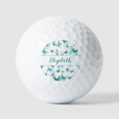 Hübscher aquamariner Schmetterling mit individuell Golfball (Vorderseite)