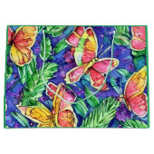 Hübscher Aquarell Kindergeburtstag Schmetterlinge Große Geschenktüte (Vorderseite)