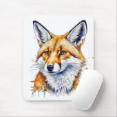 Hübscher Aquarellfuchs | Tierliebhaber Mousepad (Mit Mouse)