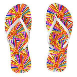 Hübscher Ausbruch von floralen Flip Flops Badesandalen