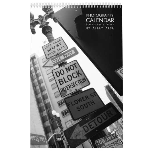 Hübscher B&W Foto-Kalender - Kelly-Wein Kalender (Titelbild)