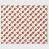 Hübscher Bär mit Herz Geschenkpapier (Flach)