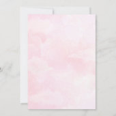 Hübscher Bär Rosa Save the Date Einladung (Rückseite)