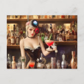 Hübscher Barkeeper Postkarte (Vorderseite)