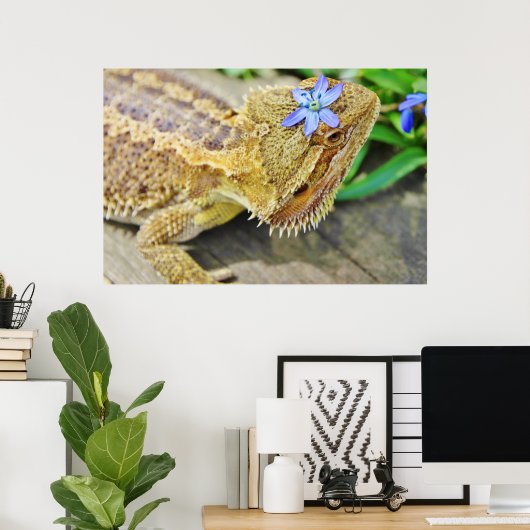 Hübscher Bartdrache Poster (Heimbüro)