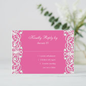 Hübscher Bat Mitzvah Clear Sparkle und Spitzen RSVP Karte (Stehend Vorderseite)