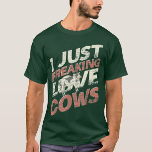 Hübscher Bauer Landtier I nur Liebe Kühe frieren T-Shirt