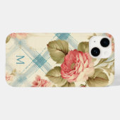 Hübscher Bauernhof Rustikale Monogramm Rosen Case-Mate iPhone Hülle (Rückseite (Horizontal))