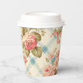 Hübscher Bauernhof Rustikale Rosen Pappbecher (Vorderseite)