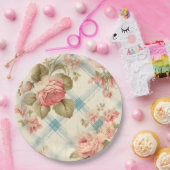 Hübscher Bauernhof Rustikale Rosen Pappteller (Party)