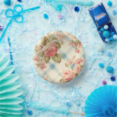 Hübscher Bauernhof Rustikale Rosen Pappteller (Party)