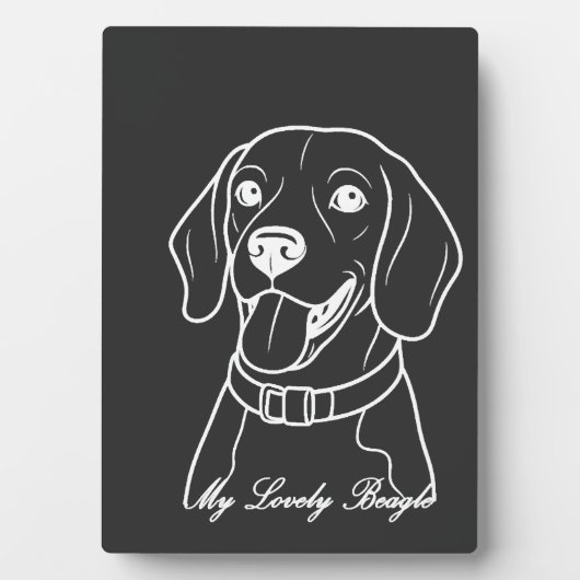 Hübscher Beagle Fotoplatte (Vorderseite)