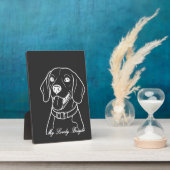 Hübscher Beagle Fotoplatte (Seite)