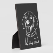 Hübscher Beagle Fotoplatte (Seite)
