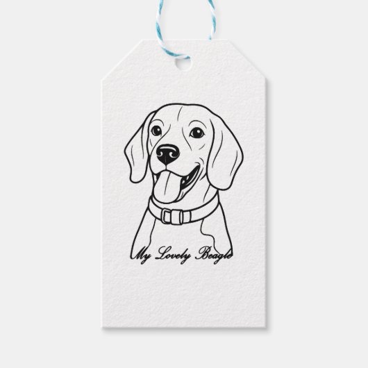 Hübscher Beagle Geschenkanhänger (Vorderseite)