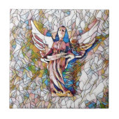 Hübscher beflecktes Glas-Wächter-Engel Fliese (Vorderseite)