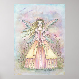 Hübscher Belle Fantasy Fee Poster Druck