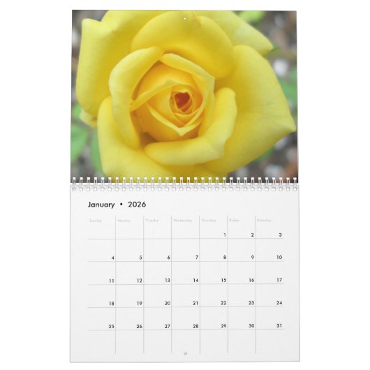 Hübscher Bild-Rosen-Kalender Kalender (Jan 2026)