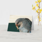 Hübscher Bird Karte (Gelbe Blume)