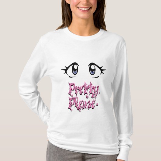 Hübscher bitte Hoodie T-Shirt (Vorderseite)