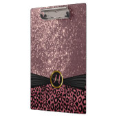 Hübscher Black & Rose Gold Glitzer Klemmbrett (Links)