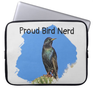 Hübscher Black Starling Aviv Vogelbeobachter Proud Laptopschutzhülle