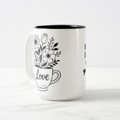 Hübscher Black Tee Cup mit Blume Tasse (Vorderseite Links)