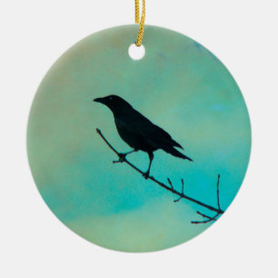 Hübscher Blackbird Keramik Ornament