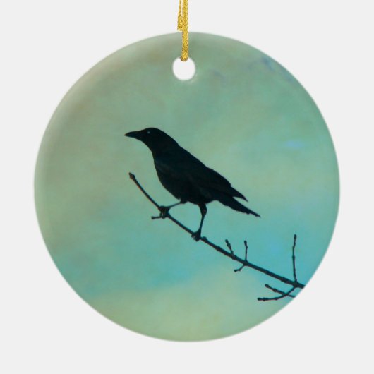 Hübscher Blackbird Keramik Ornament (Hinten)