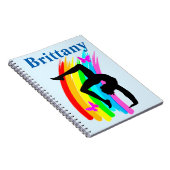 HÜBSCHER BLAU RAINBOW CUSTOM GYMNAST JOURNAL NOTIZBLOCK (Rechte Seite)