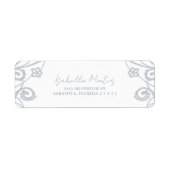 Hübscher, blau weich, silberfarbener, floraler Rah (Vorne)