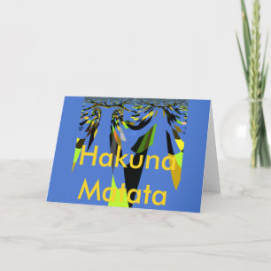 Hübscher blauer afrikanischer Stammesmotiv-Kunstst Karte