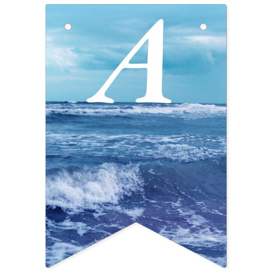 Hübscher Blauer Atlantik Wimpelkette (Zweite Fahne)