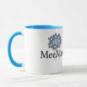Hübscher blauer Blume MeeMaw T - Shirt Tasse (Links)