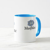 Hübscher blauer Blume MeeMaw T - Shirt Tasse (VorderseiteRechts)