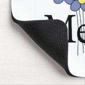 Hübscher blauer Blume MeMa T - Shirt Mousepad (Ecke)
