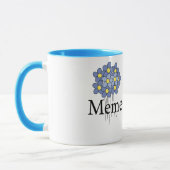 Hübscher blauer Blume Meme T - Shirt Tasse (Links)